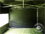 Vouwtent/Easy up tent FleXtents PRO 3x4,5m Zwart, inkl. 4 Zijwanden