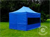 Vouwtent/Easy up tent FleXtents PRO 3x4,5m Blauw, inkl. 4 Zijwanden