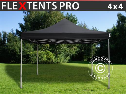 Vouwtent/Easy up tent FleXtents PRO 4x4m Swart