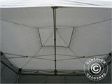 Vouwtent/Easy up tent FleXtents PRO 4x4m Grijs, inkl. 4 Zijwanden