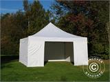 Tente pliante FleXtents PRO 5x5m Blanc, avec 4 cotés