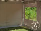 Tente pliante FleXtents PRO Peak Pagoda 3x3m Latte, Incl. 4 parois latérales