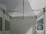 Vouwtent/Easy up tent FleXtents PRO Peak Pagoda 4x6m Wit, Incl. 8 zijwanden