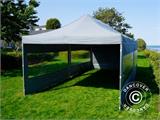 Faltzelt FleXtents Xtreme 50 4x8m Grau, mit 6 Seitenwänden