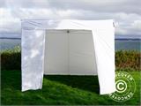 Quick-up telt FleXtents® PRO Exhibition m/sidevegger, 3x3m, hvit, flammehemmende