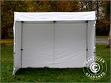 Pop up gazebo FleXtents® Xtreme 50 Exhibition w/sidewalls, 3x3 m, White, Flame Retardant