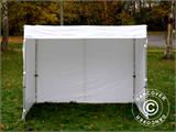 Foldetelt FleXtents® Xtreme 50 Exhibition m/sidevægge, 3x3m, Hvid, Brandhæmmende