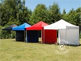 Gazebo pieghevole FleXtents Xtreme 50 3x3m Bianco, Ignifugo, inclusi 4 fianchi