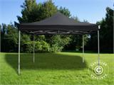 Prekybinė palapinė FleXtents Xtreme 50 4x4m Juoda, Liepsnai nepralaidus, įsk. 4 šonines sienas