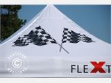 Tente pliante FleXtents PRO avec impression numérique, 4x4m