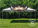 Gazebo pieghevole FleXtents PRO con completa stampa digitale, 4x8m