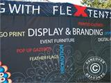 Foldetelt FleXtents PRO med fuldt digitalt print, 3x6m, inkl. 4 sidevægge
