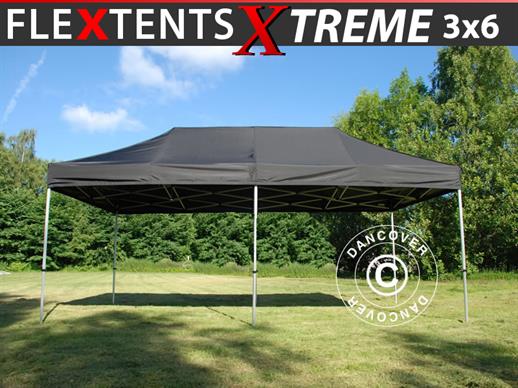 Vouwtent/Easy up tent FleXtent Xtreme 60 3x6m Zwart