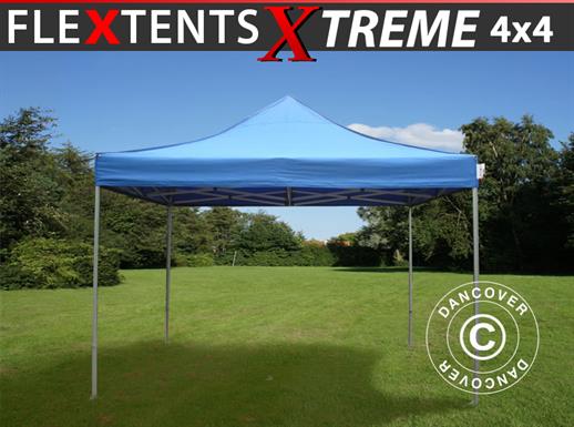 Vouwtent/Easy up tent FleXtents Xtreme 60 4x4m Blauw