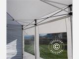 Namiot dla odwiedzających FleXtents PRO 4x6m biały, w tym 8 ścian bocznych i 1 przezroczysta ściana działowa