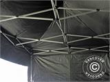 Visitor tent FleXtents PRO 3x6 m Black, incl. 6 sidewalls and 1 transparent partition wall