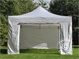 Vouwtent/Easy up tent FleXtents PRO 4x6m Wit, inkl. 8 Zijwanden