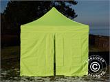 Vouwtent/Easy up tent FleXtents PRO 3x3m Neon geel/groen, inkl. 4 Zijwanden
