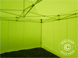 Tente pliante FleXtents PRO 4x4m Néon jaune/vert, avec 4 cotés