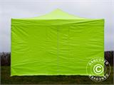 Tente pliante FleXtents Xtreme 50 4x4m Néon jaune/vert, avec 4 cotés