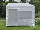 Vouwtent/Easy up tent FleXtents PRO Trapezo 2x3m Wit, inkl. 4 Zijwanden