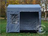 Vouwtent/Easy up tent FleXtents PRO Trapezo 2x3m Grijs, inkl. 4 Zijwanden
