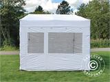 Faltzelt FleXtents PRO Trapezo 3x3m Weiß, mit 4 Seitenwänden