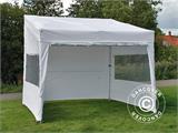 Gazebo pieghevole FleXtents PRO Trapezo 3x3m Bianco, inclusi 4 fianchi