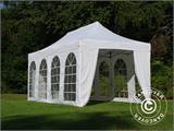 Faltzelt FleXtents PRO Vintage Style 3x6m Weiß, mit 6 Seitenwänden