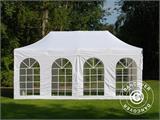 Pop up gazebo FleXtents Xtreme 50 Vintage Style 3x6 m White, incl. 6 sidewalls