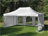 Tente Pliante FleXtents PRO Vintage Style 4x6m Blanc, avec 8 cotés