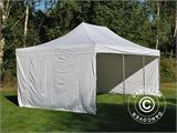 Tente Pliante FleXtents PRO Vintage Style 4x6m Blanc, avec 8 cotés