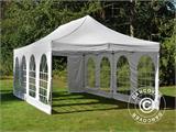 Faltzelt FleXtents Xtreme 50 Vintage Style 4x8m Weiß, mit 6 Seitenwänden