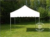 Vouwtent/Easy up tent FleXtents PRO "Wave" 3x3m Wit, inkl. 4 decoratieve gordijnen
