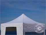 Tente Pliante FleXtents PRO 3x3m Blanc, avec 4 cotés