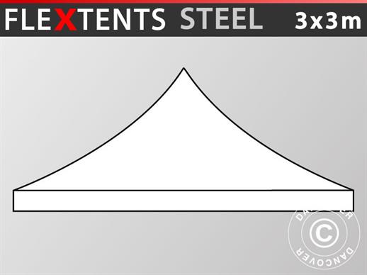 Cubierta para el techo para carpa plegable FleXtents Steel y Basic v.3 3x3m, Blanca