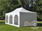 Vouwtent/Easy up tent FleXtents Steel 4x6m Wit, inkl. 4 Zijwanden