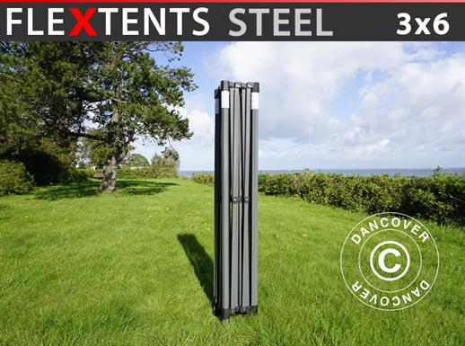 Teräsrunko pikateltalle FleXtents Steel 3x6m, 40mm