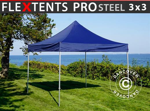 Tenda Dobrável FleXtents PRO Steel 3x3m Azul escuro