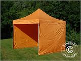 Tente pliante FleXtents PRO Steel 3x3m Orange, avec 4 cotés
