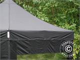 Tente pliante FleXtents PRO Steel 3x3m Noir, avec 4 cotés