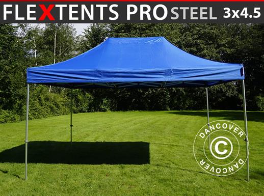 Brzo sklopivi paviljon FleXtents PRO Steel 3x4,5m, Plava