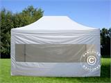 Brzo sklopivi paviljon FleXtents PRO Steel 3x4,5m, Bijela, uključ. 4 bočne stranice