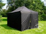 Brzo sklopivi paviljon FleXtents PRO Steel 3x4,5m, Crna, uključ. 4 bočne stranice