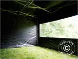 Brzo sklopivi paviljon FleXtents PRO Steel 3x4,5m, Crna, uključ. 4 bočne stranice
