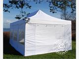 Tente Pliante FleXtents Steel+ 4x6m Blanc, avec 8 cotés