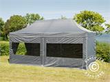 Vouwtent/Easy up tent FleXtents PRO Steel 3x6m Grijs, inkl. 6 Zijwanden