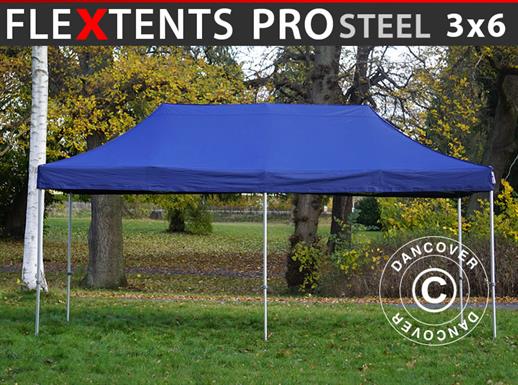 Tente pliante FleXtents PRO Steel 3x6m Bleu foncé