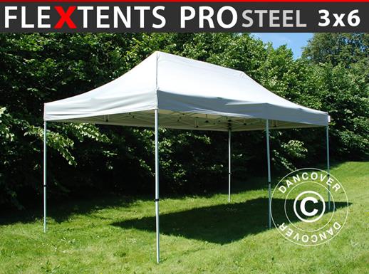 Vouwtent/Easy up tent FleXtents PRO Steel 3x6m Zilver