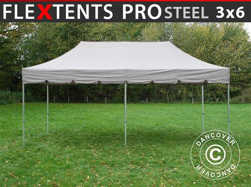 Tente pliante FleXtents PRO Steel "Peaked" 3x6m Latte